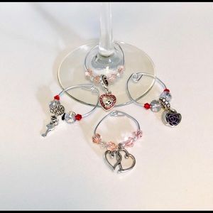 Wine Charms Mother’s Day, Valentine’s MOM Charms